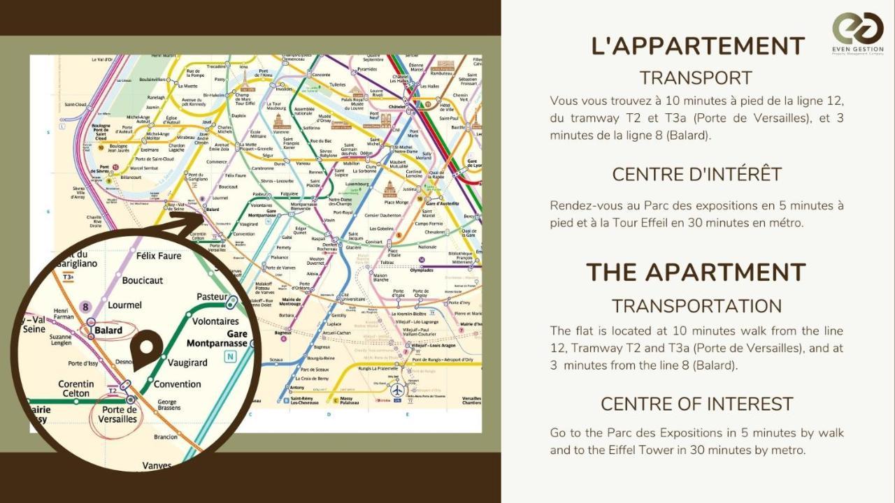 New Duplex 6Pers#Paris Expo#Porte De Versailles Eksteriør billede